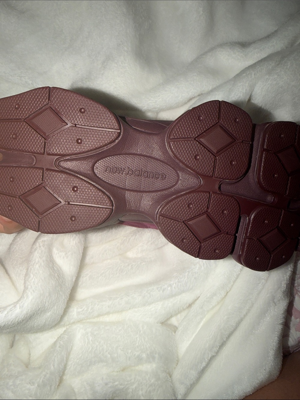New Balance Women's Burgundy/Plum Suede Chunky Sneaker - Picture 4 of 7